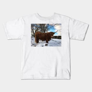 Scottish Highland Cattle Cow 2307 Kids T-Shirt